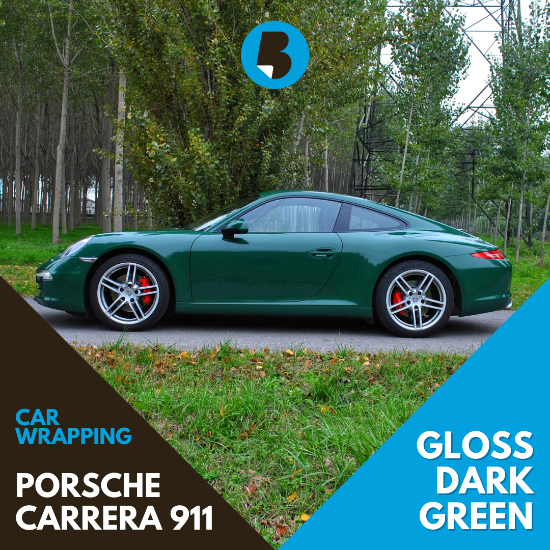Porsche Carrera Wrapping Gloss Dark Green verde scuro