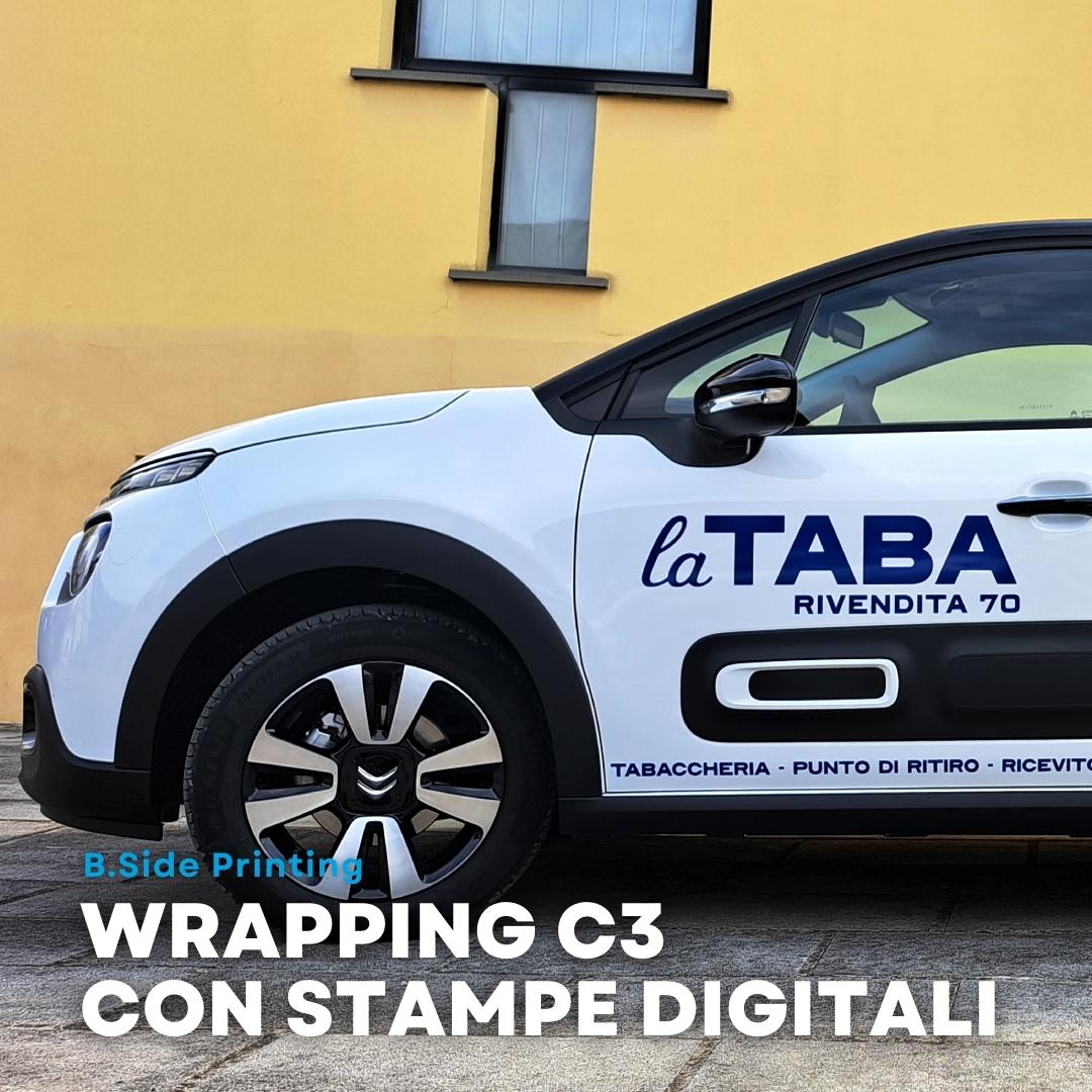 car wrapping pubblicitario Citroen C3 con stampe digitali