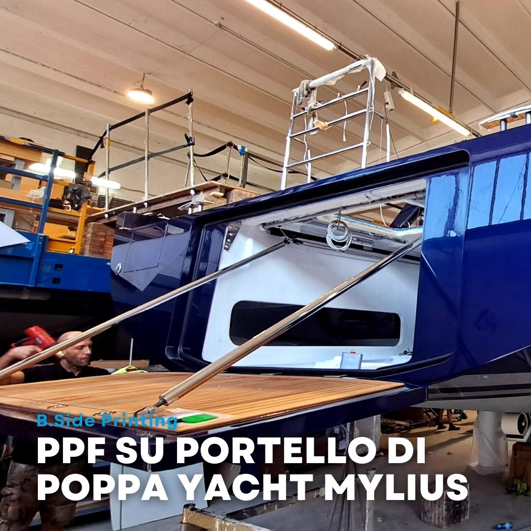 PPF su portello di poppa yacht Mylius