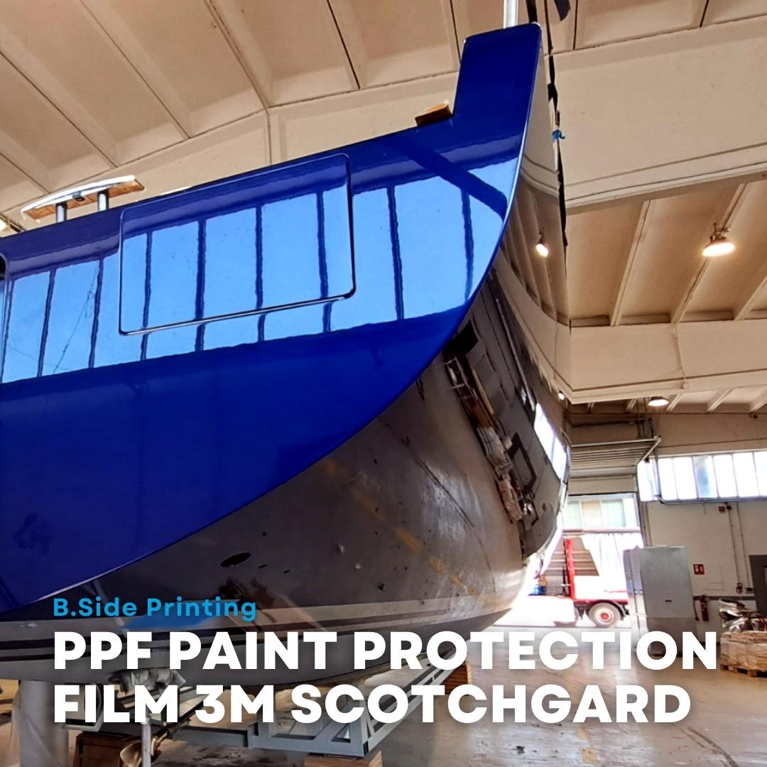 Yacht con PPF paint protection film 3M Scotchgard