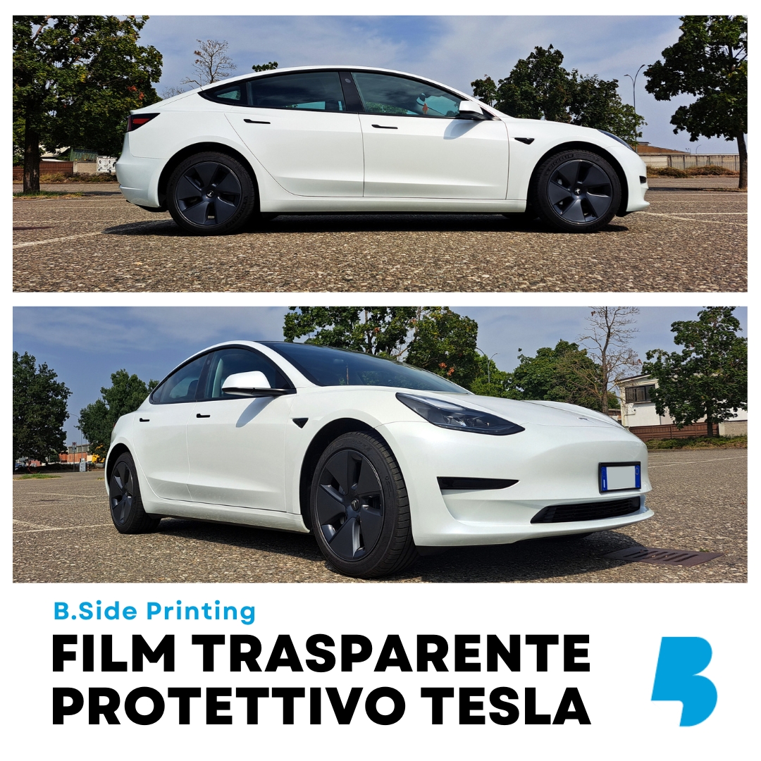 Film protettivo trasparente su Tesla